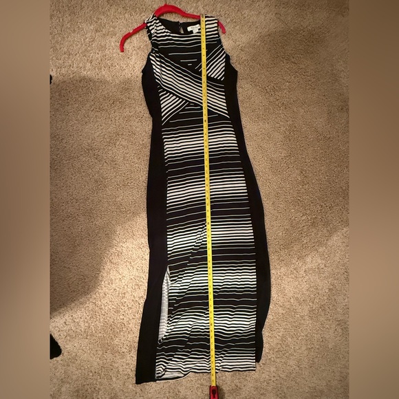 WHBM | Black & White Striped Sleeveless Maxi Dress | Size S - Picture 4 of 7
